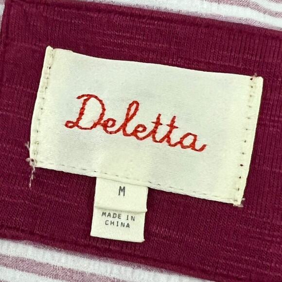 ANTHRO DELETTA Layered Maroon V-Neck Top Sz MD - Picture 5 of 9